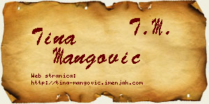 Tina Mangović vizit kartica